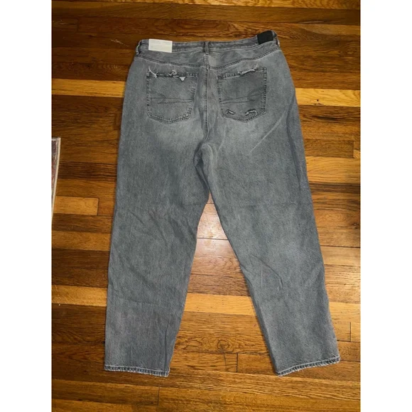 American Eagle Gray High Rise 90s Boyfriend Jeans 20L - Picture 6 of 8